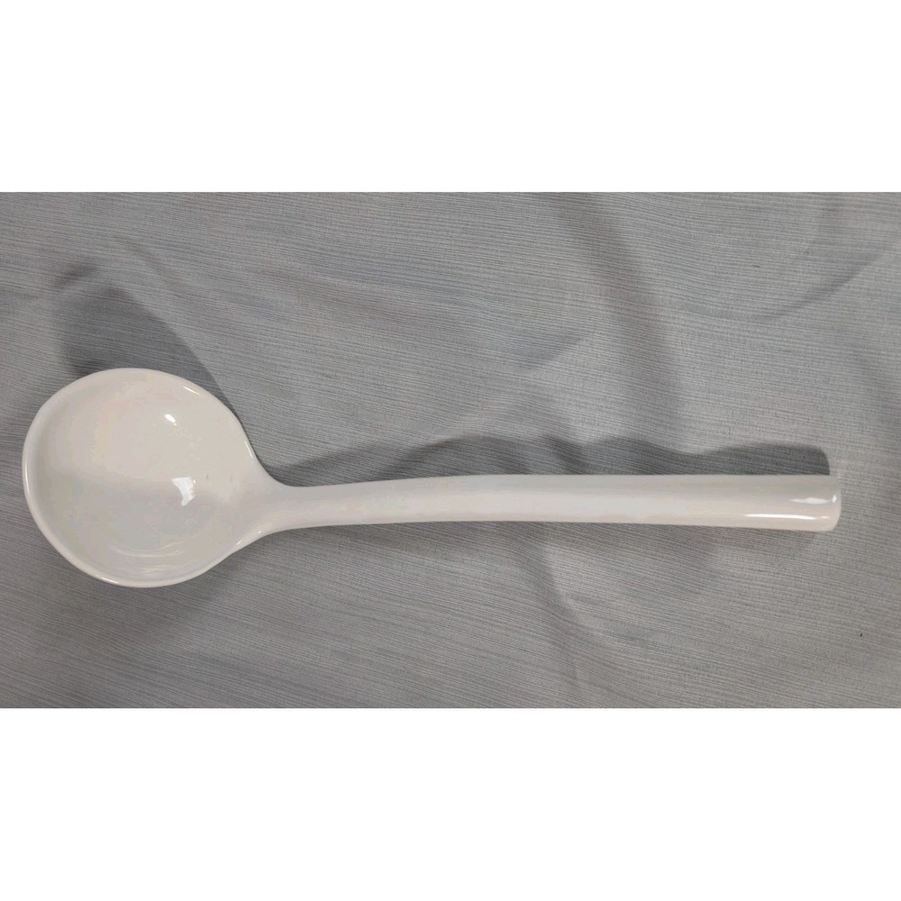 Vintage White Jay Willfred Porcelain Ladle From Portugal - Tureen Ladle